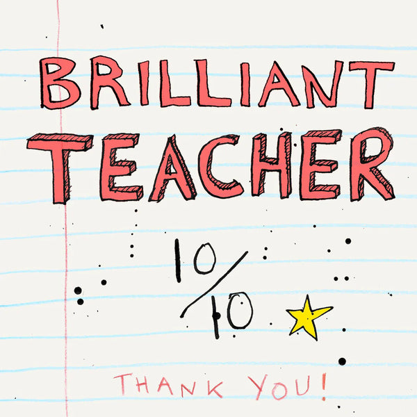 Poet & Painter Brilliant Teacher Greeting Card