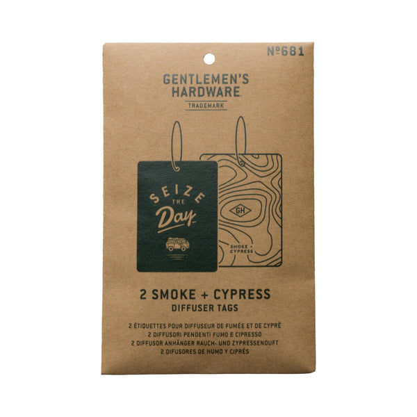 Gentlemen's Hardware Air Freshener – Seize the Day (Smoke & Cypress)