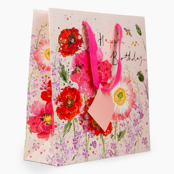 Whistlefish Wildflower Poppy Large Gift Bag