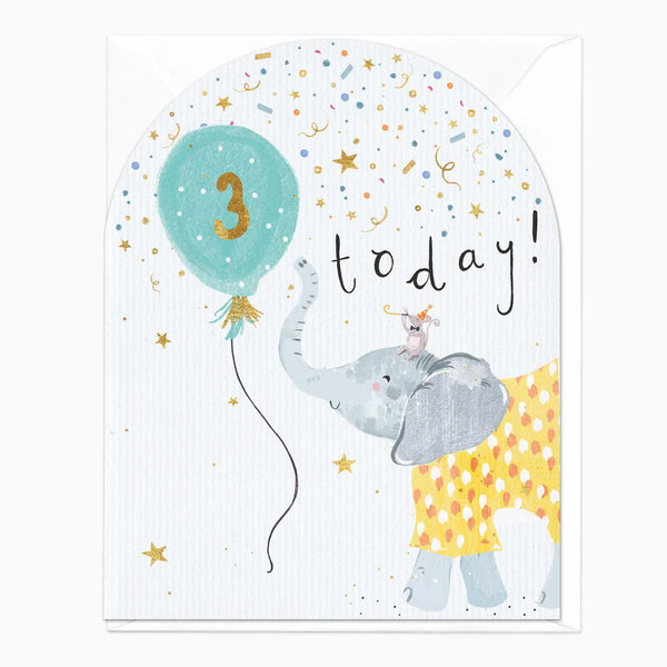 Whistlefish 3 Today Elephant Birthday Card