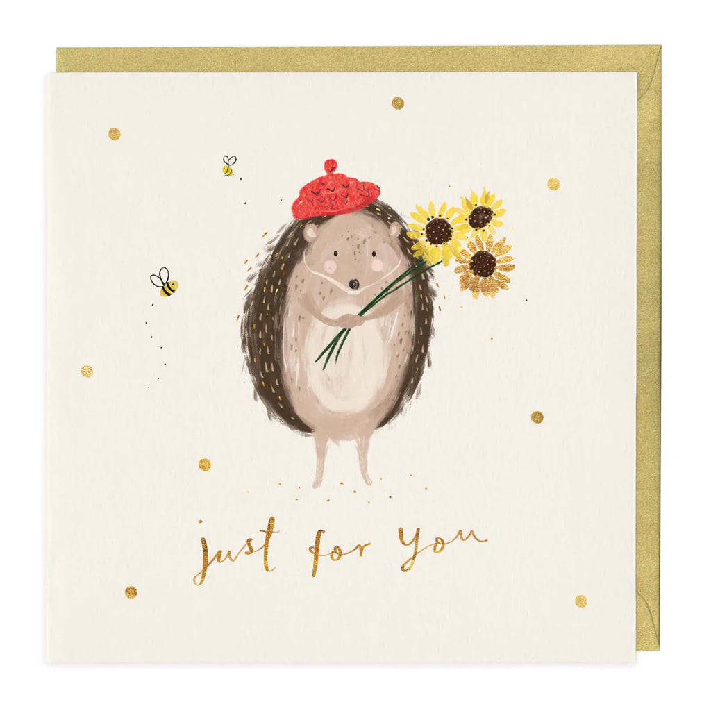 Whistlefish Little Hedgehog Just For You Card