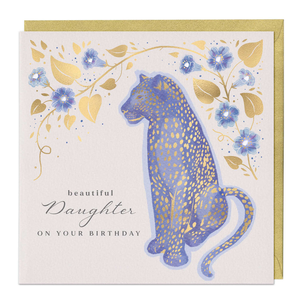 Whistlefish Leopard, Daughter Birthday Card