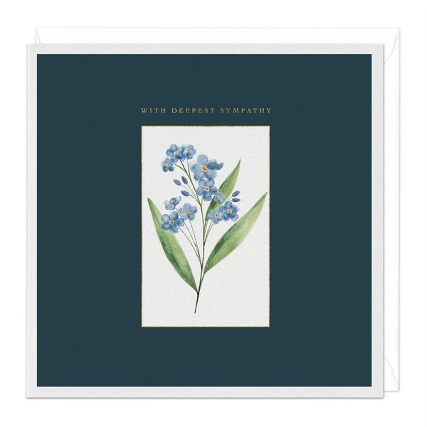 Whistlefish Forget-Me-Not Sympathy Card