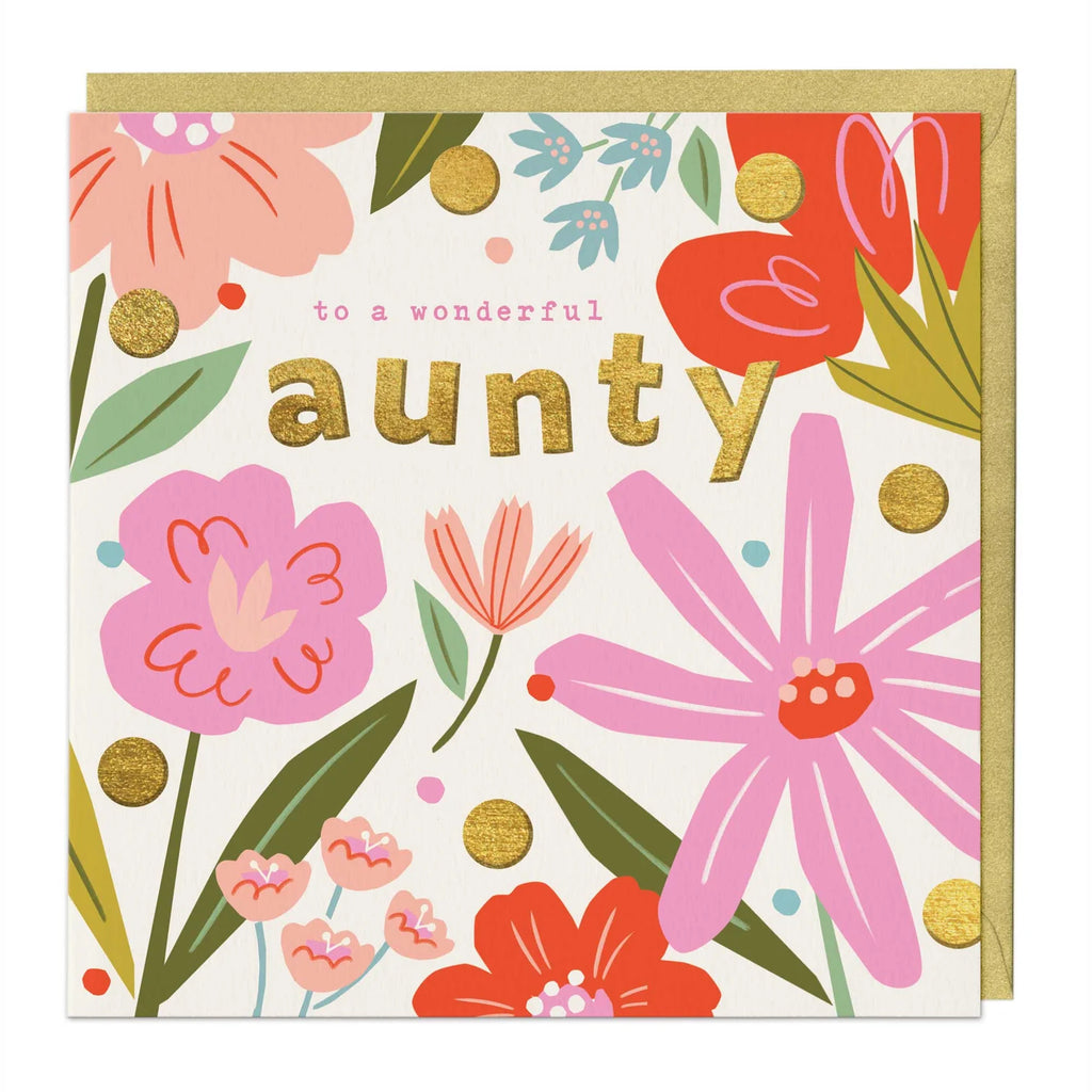 Whistlefish Modern Floral Aunty Art Card