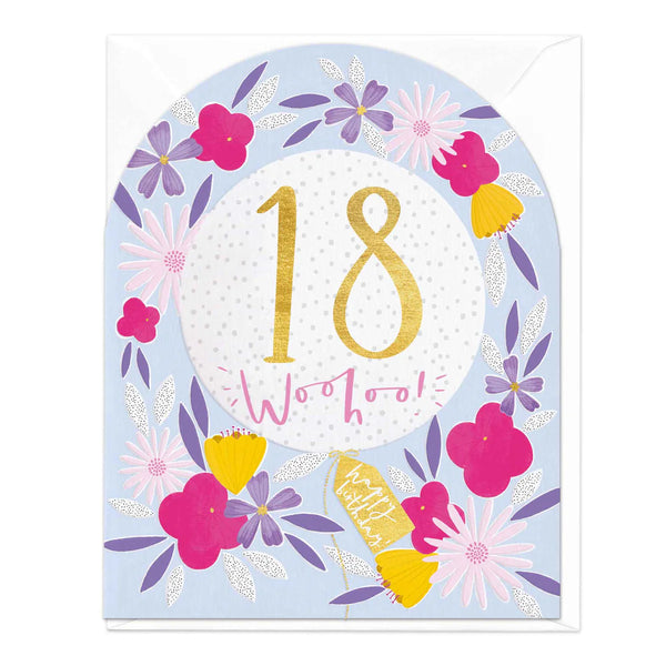 Whistlefish Eighteen Cheers Birthday Arch Card