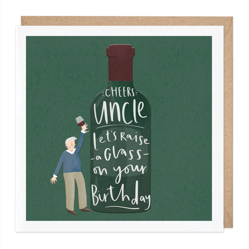 Whistlefish Raise A Glass Uncle Birthday Card