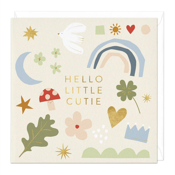 Whistlefish Hello Little Cutie Baby Card