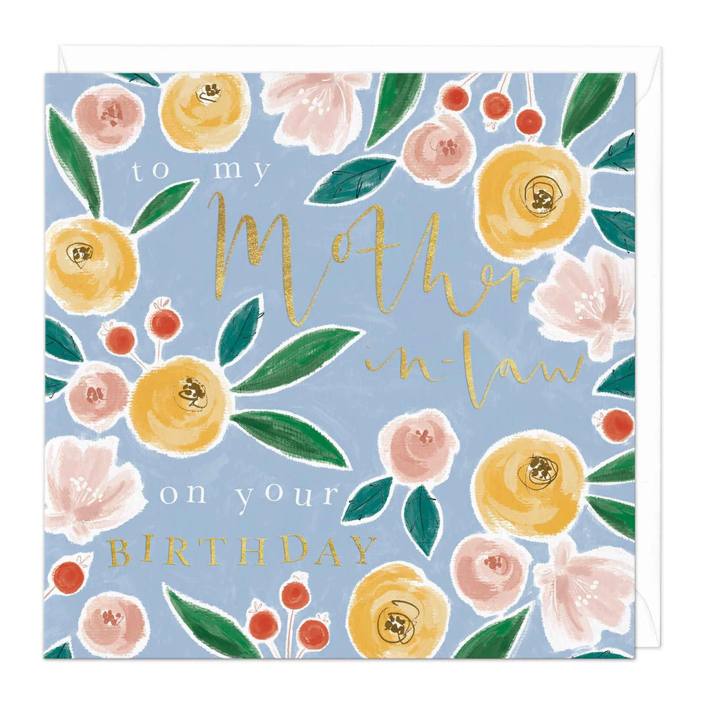 Whistlefish Mother-In-Law Florals Birthday Card