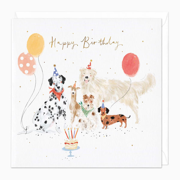 Whistlefish Dog Party Birthday Card