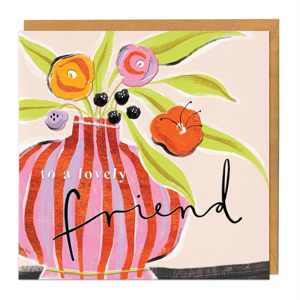 Whistlefish Juicy Floral Vase Friend Card