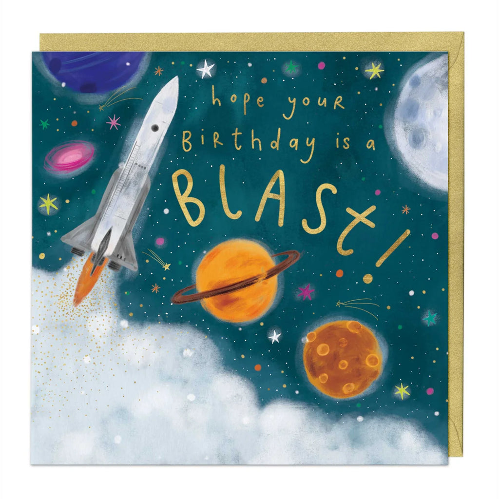 Whistlefish Galactic Blast Birthday Card
