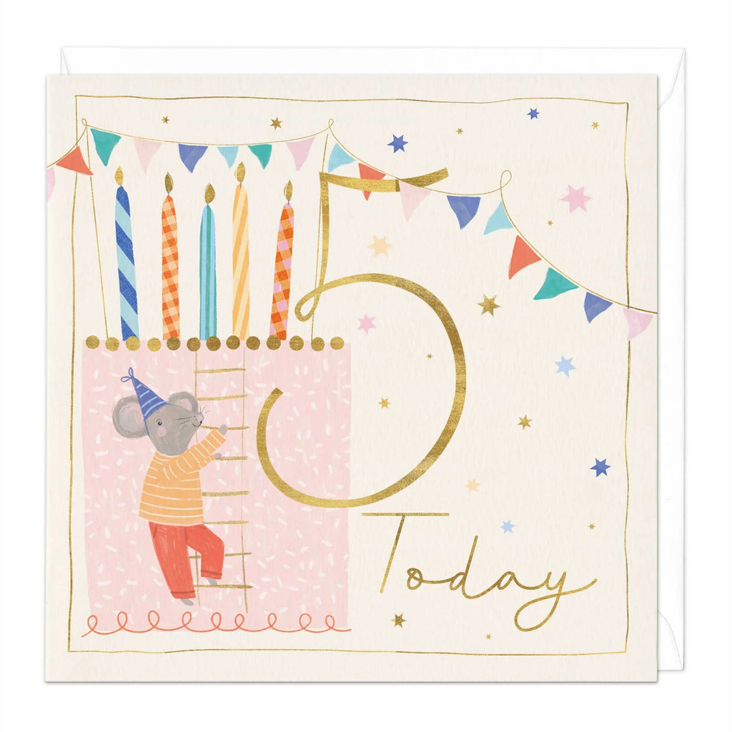 Whistlefish Cake Adventures At 5 Birthday Card