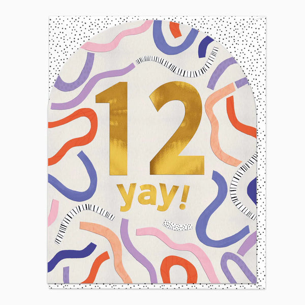 Whistlefish 12 Today Streamer Birthday Card
