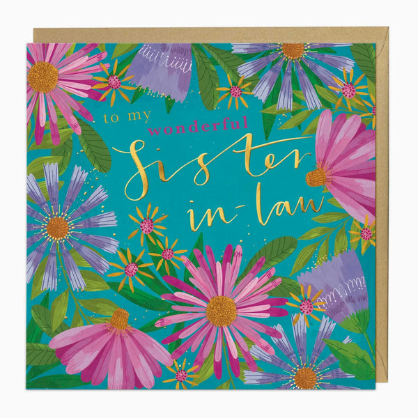 Whistlefish Bright Blooms Sister-In-Law Birthday Card
