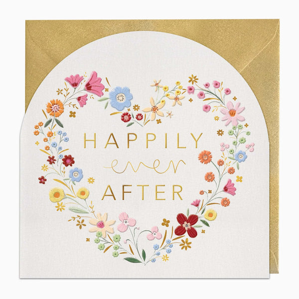 Whistlefish Happily Ever After Floral Arch Card