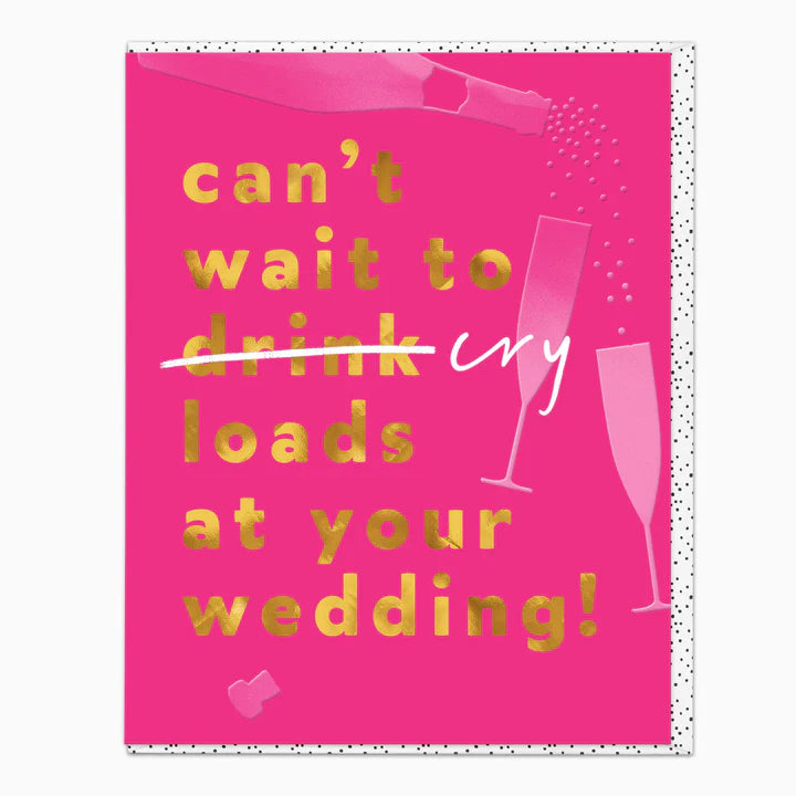 Whistlefish Can't Wait to Cry Wedding Card
