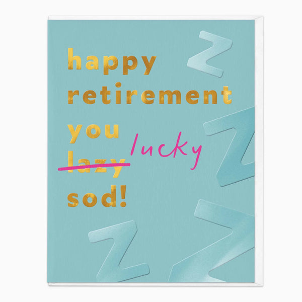 Whistlefish Lucky Sod Retirement Card