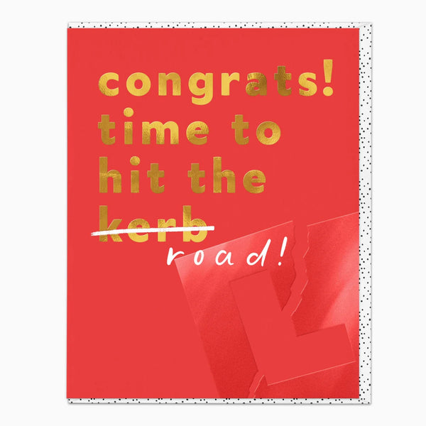 Whistlefish Hit The Road Congrats Card