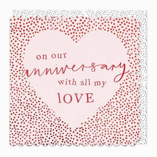 Whistlefish Spotty Anniversary Card