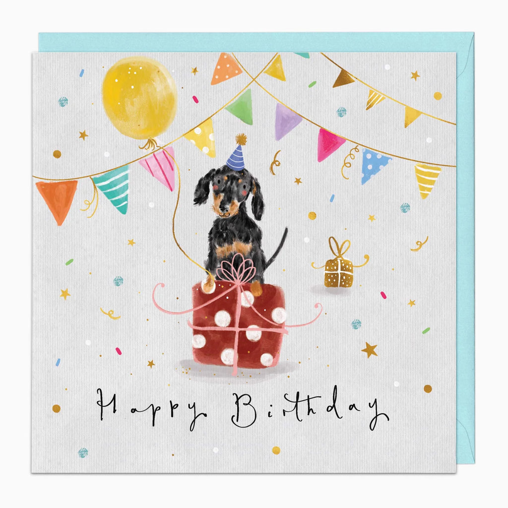 Whistlefish Sausage in the Bunting Birthday Card