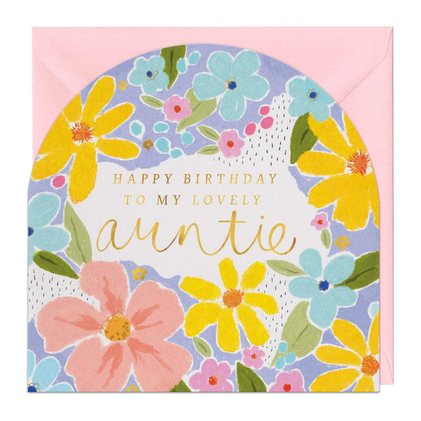 Whistlefish Lovely Auntie Arch Birthday Card