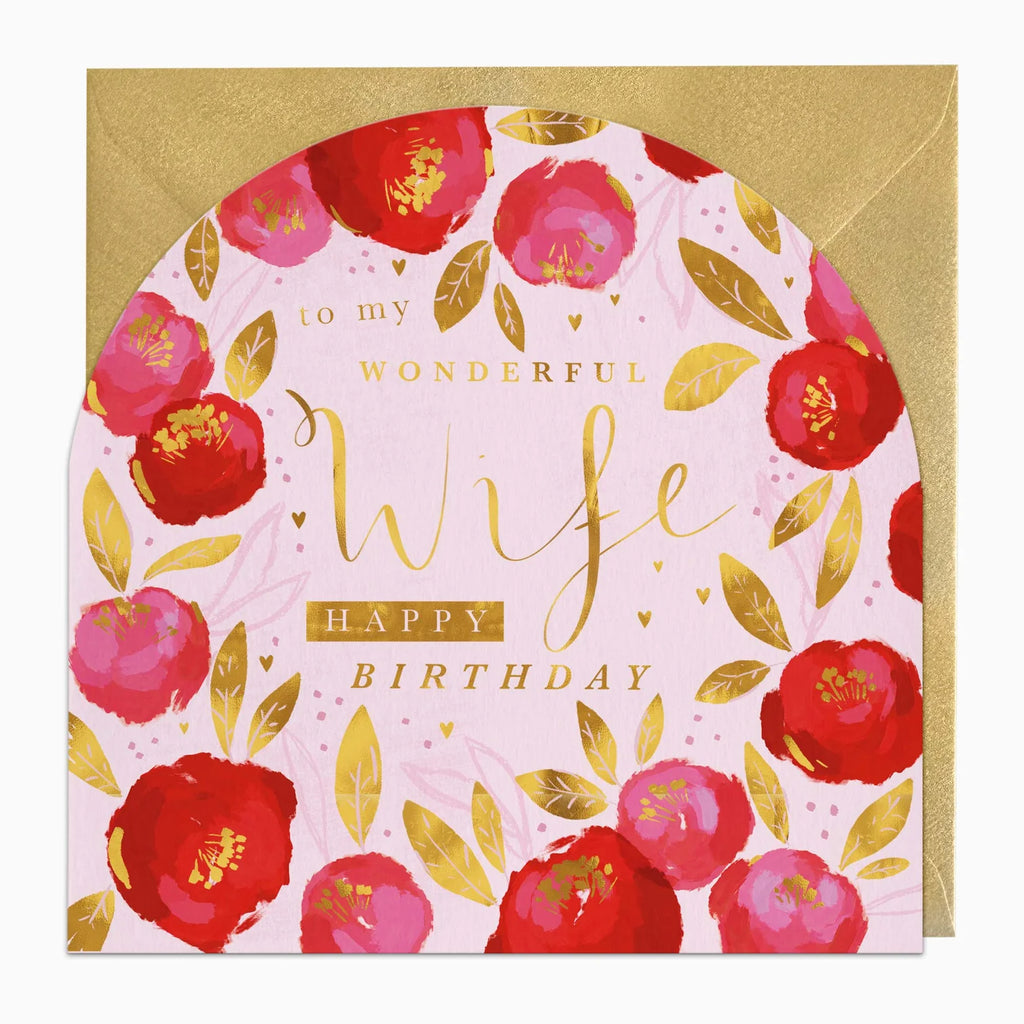 Whistlefish Wife Roses Birthday Card