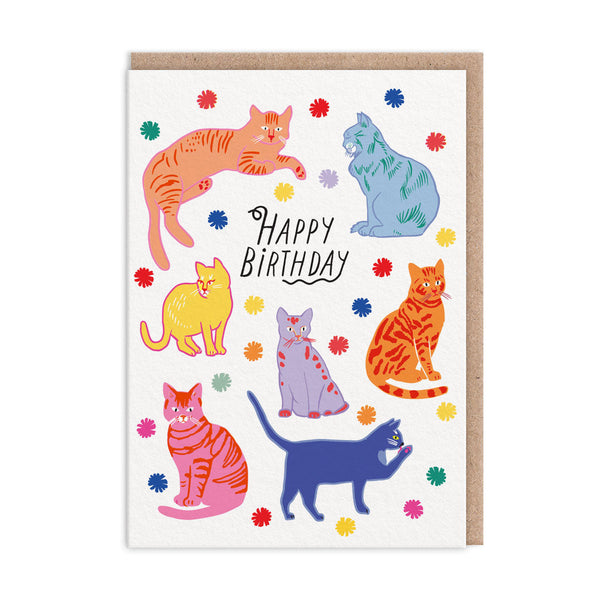 Ohh Deer Cats Happy Birthday Card