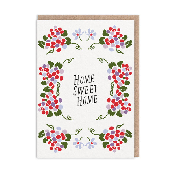 Ohh Deer Floral Home Sweet Home New Home Card