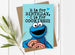 Funny Cookie Monster Card Birthday Greeting Card