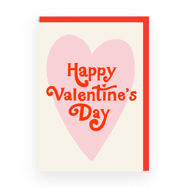 Ohh Deer Happy Valentine's Day Retro Heart Greeting Card