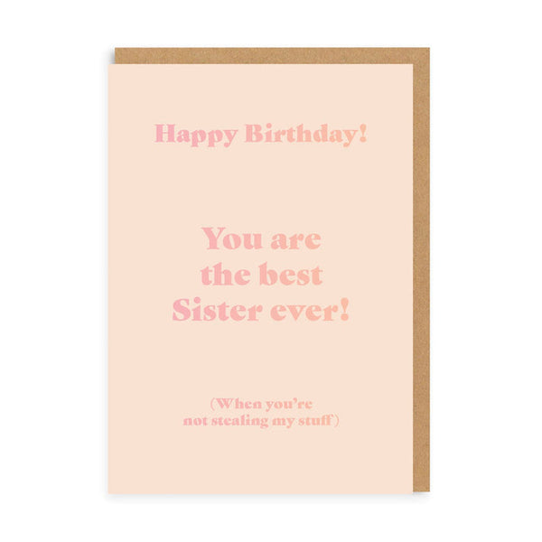 Ohh Deer Best Sister Ever Birthday Card
