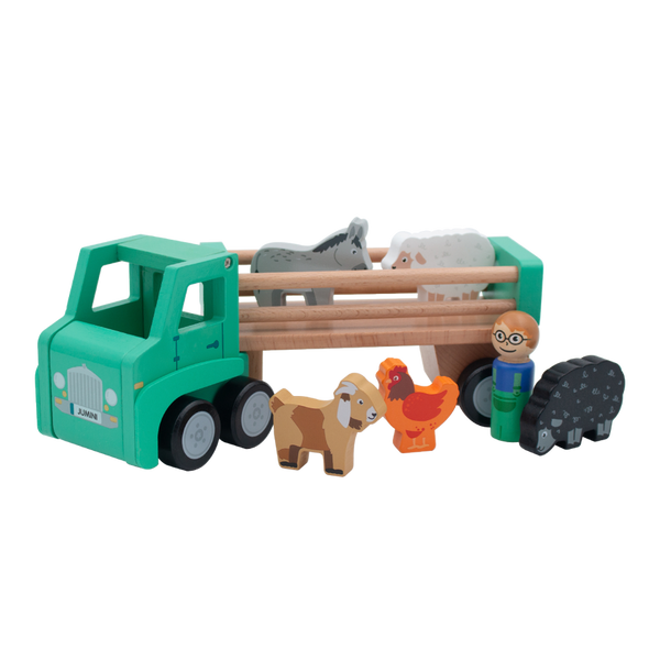 Jumini Wooden Farm Lorry (with animals)