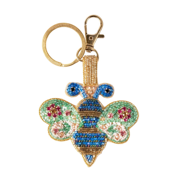 Powder Beaded Keyring - Blinged Bee