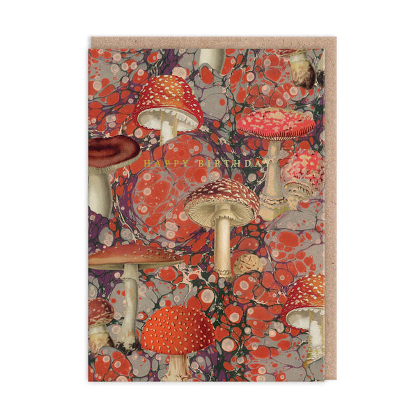 Ohh Deer Marble Fungi Greeting Card