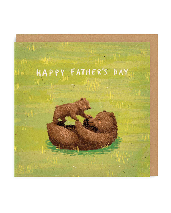 Ohh Deer Happy Father's Day Bears Square Greeting Card