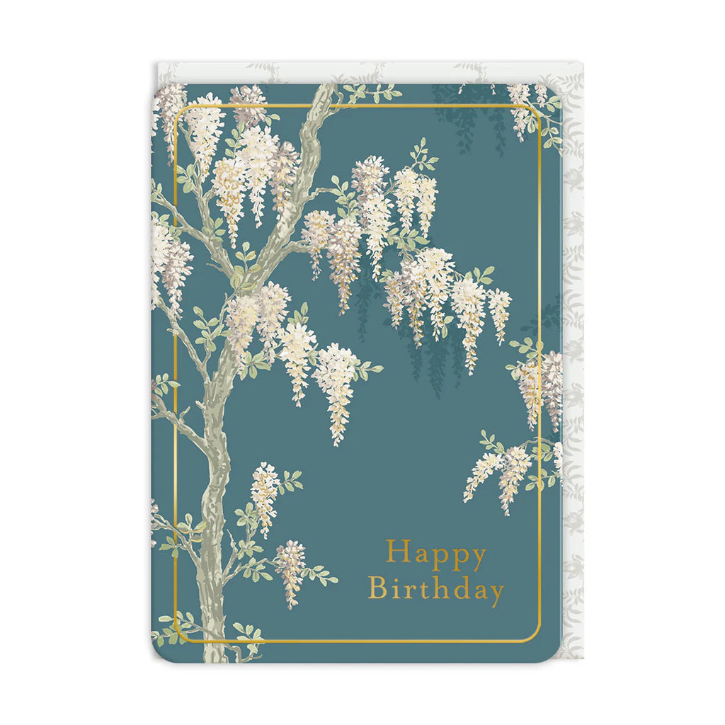 Ohh Deer Laura Ashley Wisteria Garden Greeting Card