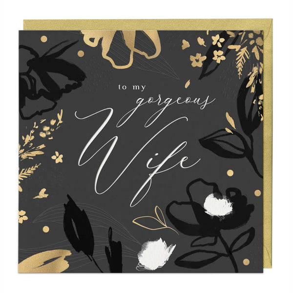 Whistlefish Elegant Floral Birthday Card for Wife