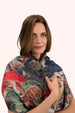 Powder Luxurious Scarf - Wild Woodland Owl