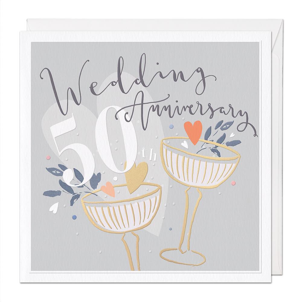 Whistlefish Gold Wedding Luxury Anniversary Card