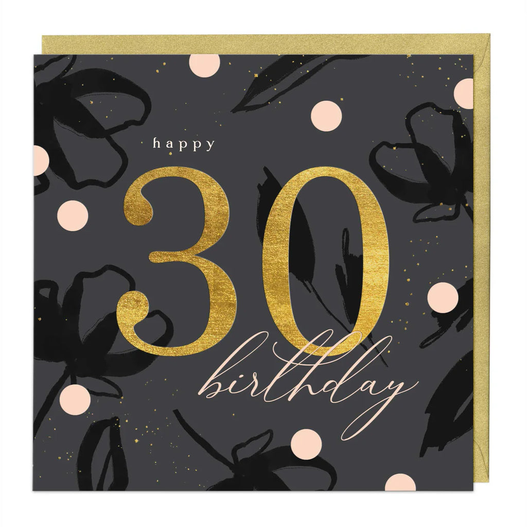 Whistlefish Elegant Flair 30th Birthday Luxury Card