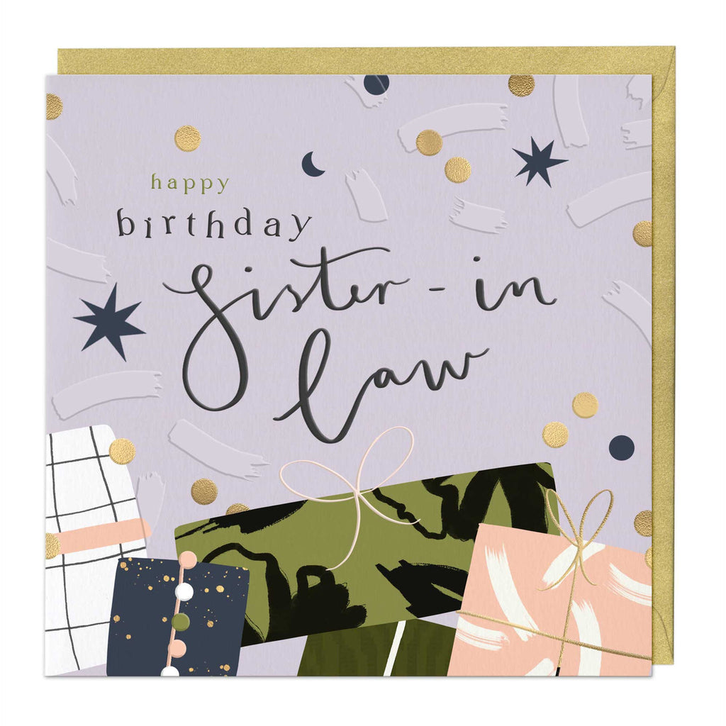 Whistlefish Sister In Law Luxury Birthday Card