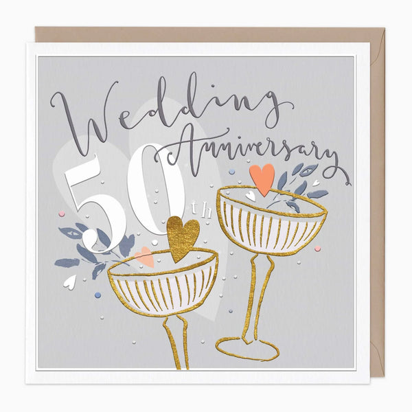 Whistlefish 50th Wedding Anniversary Luxury Card