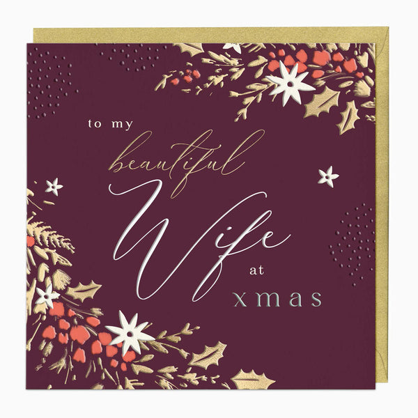 Whistlefish Beautiful Wife Luxury Christmas Card