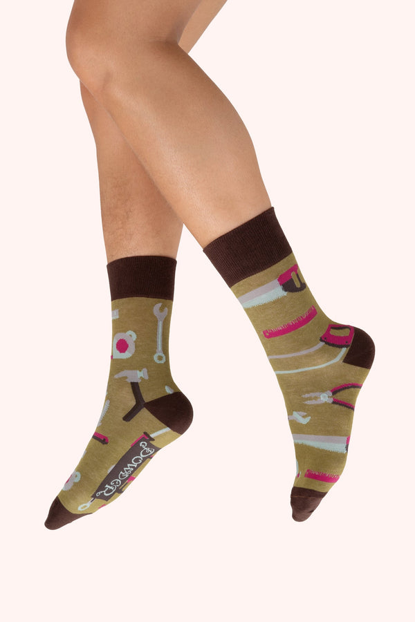 Powder Men's Socks - Tool Kit, Olive