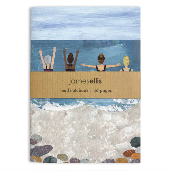 James Ellis Wild Sea Swimmers A6 Lined Notebook