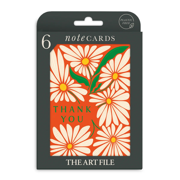 The Art File Floral Thank You Card Pack - Pack of 6 Notecards