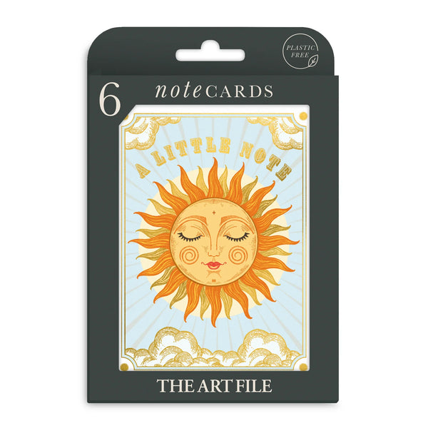 The Art File Sunshine Notecard Pack - Pack of 6 Notecards
