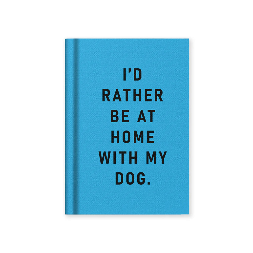 Ohh Deer I'd Rather Be At Home With my Dog Fabric Hardback Mini Notebook