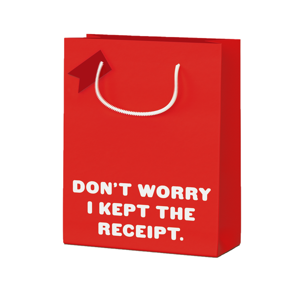 Ohh Deer Christmas - Don't Worry I Kept The Receipt Large Gift Bag