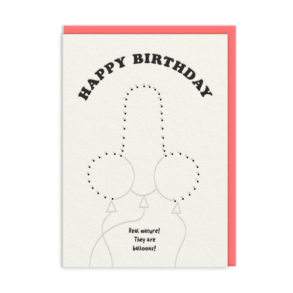 Ohh Deer Dot To Dot Mature Balloons Birthday Card